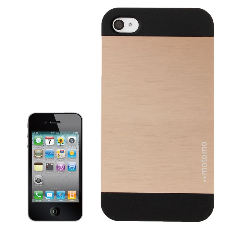 MOTOMO Metal Paste Skin Frosted Plastic Case for iPhone 4 & 4S