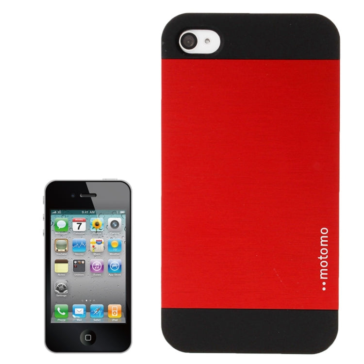 MOTOMO Metal Paste Skin Frosted Plastic Case for iPhone 4 & 4S