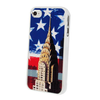 Empire State Building Pattern Plastic Protective Case for iPhone 4 & 4S