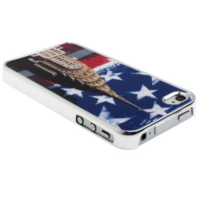 Empire State Building Pattern Plastic Protective Case for iPhone 4 & 4S