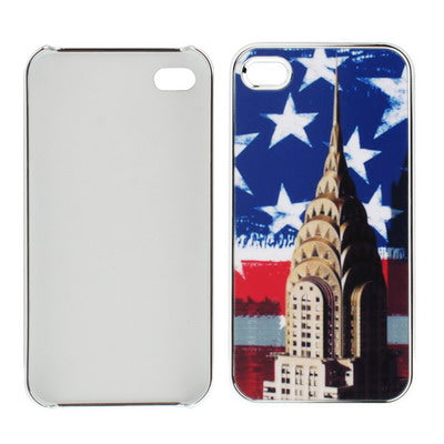 Empire State Building Pattern Plastic Protective Case for iPhone 4 & 4S