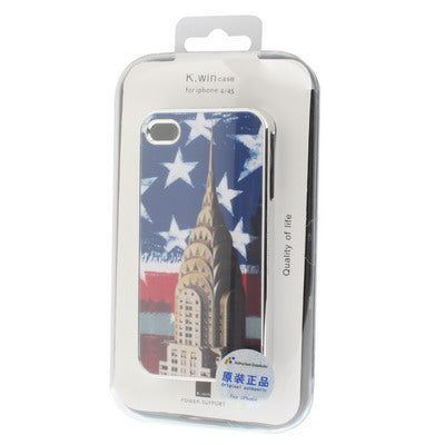 Empire State Building Pattern Plastic Protective Case for iPhone 4 & 4S