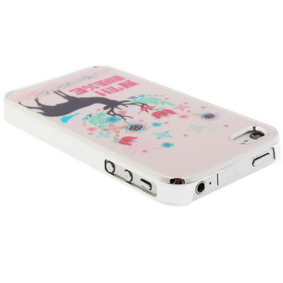 Elk Pattern Plastic Protective Case for iPhone 4 & 4S