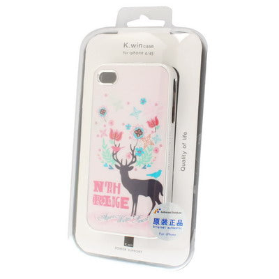 Elk Pattern Plastic Protective Case for iPhone 4 & 4S