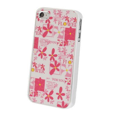 Flower Pattern Plastic Protective Case for iPhone 4 & 4S