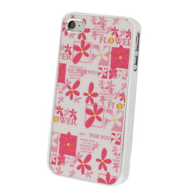 Flower Pattern Plastic Protective Case for iPhone 4 & 4S