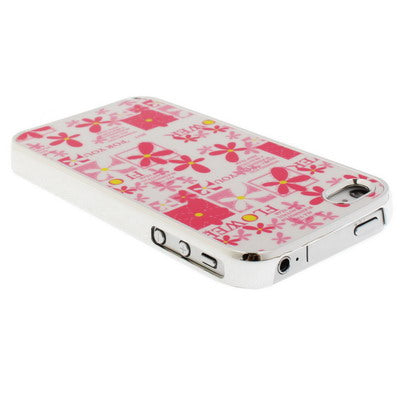 Flower Pattern Plastic Protective Case for iPhone 4 & 4S