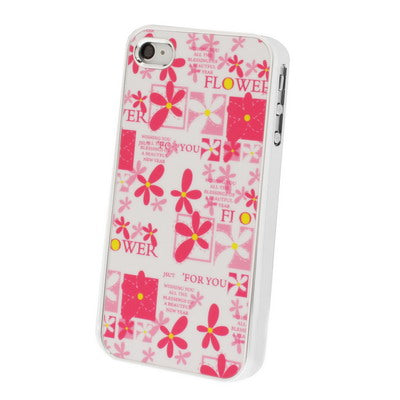 Flower Pattern Plastic Protective Case for iPhone 4 & 4S