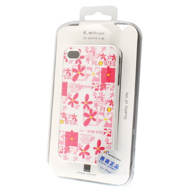 Flower Pattern Plastic Protective Case for iPhone 4 & 4S