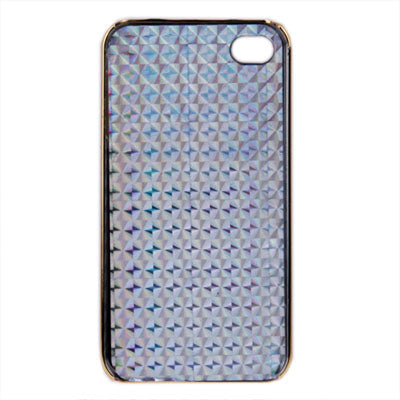 Gravel Style Plating Skinning Plastic Case for iPhone 4 & 4S