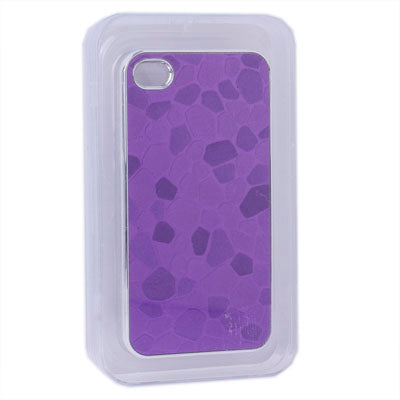 Gravel Style Plating Skinning Plastic Case for iPhone 4 & 4S