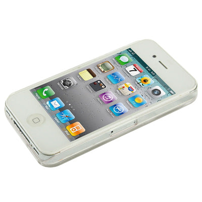 Hollow Heart Pattern LED Changed Sense Flash Light Effect Pasting Metal Plastic Case for iPhone 4 & 4S