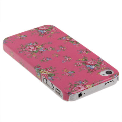 Blooming Pattern Plastic Case for iPhone 4 & 4S