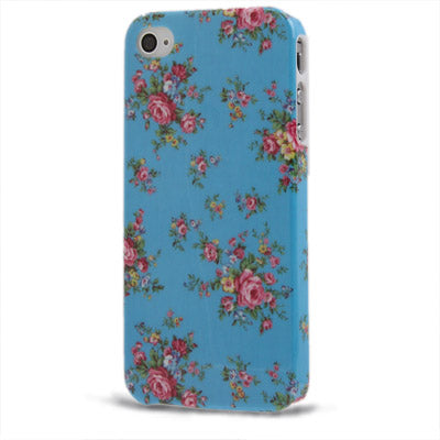 Blooming Pattern Plastic Case for iPhone 4 & 4S
