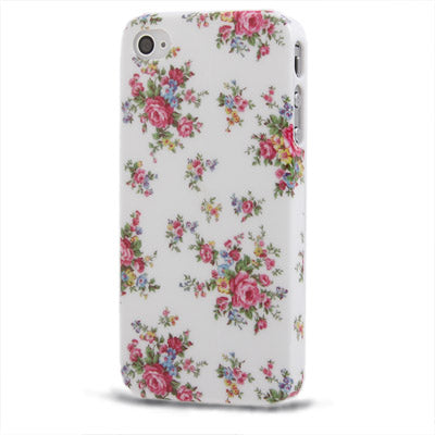 Blooming Pattern Plastic Case for iPhone 4 & 4S