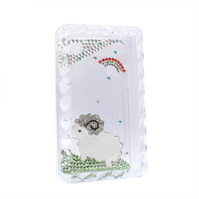 Little Lamb Style Handmade Diamond Encrusted Shell for iPhone 4 & 4S