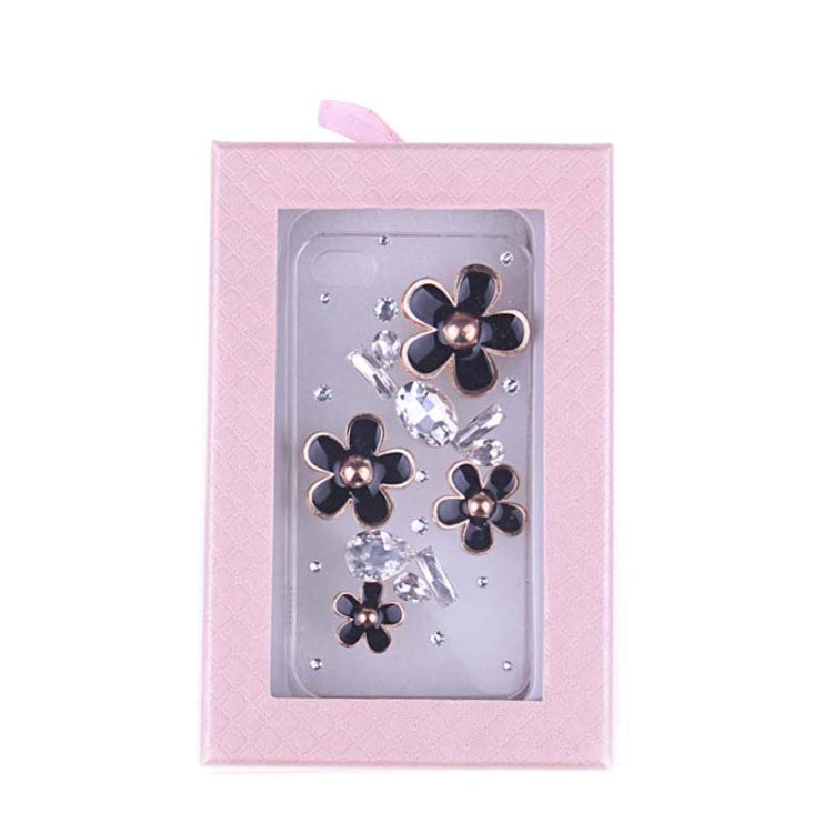 3D Flower Design Handmade Diamond Encrusted Crystal Case for iPhone 4 & 4S