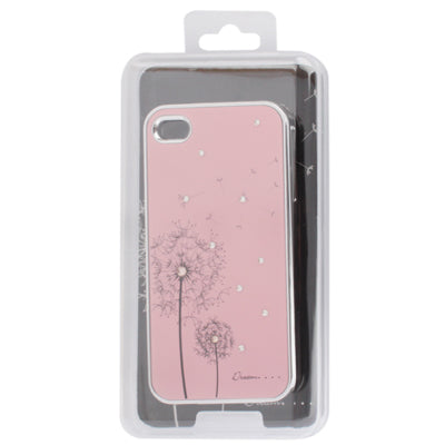 Dandelion Pattern Diamond Encrusted Plastic Hard Case for iPhone 4 & 4S