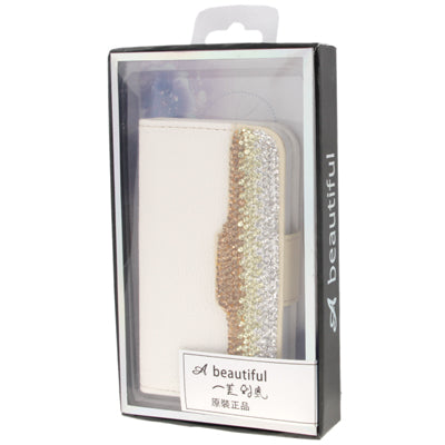 Diamond Encrusted Litchi Texture Horizontal Flip Leather Case with Credit Card Slots for iPhone 4 & 4S