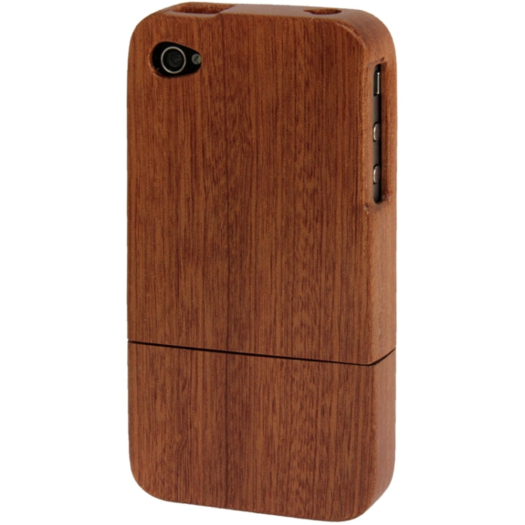 Red Wood Material Detachable Case for iPhone 4 & 4S