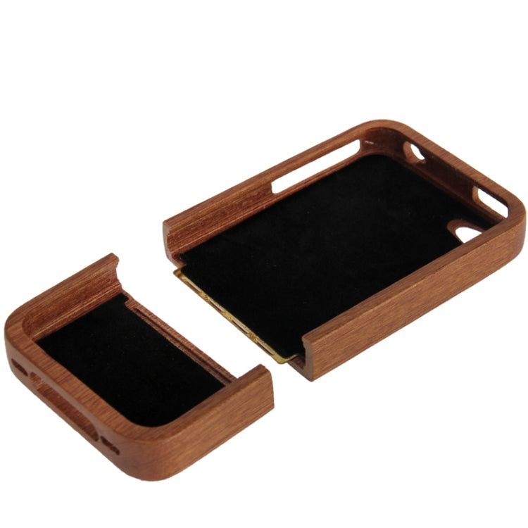 Red Wood Material Detachable Case for iPhone 4 & 4S
