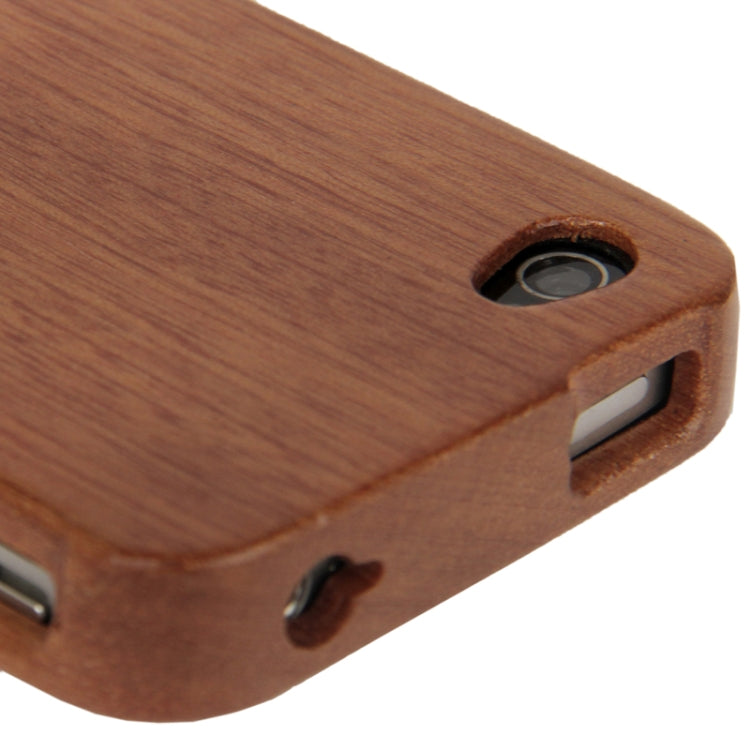 Red Wood Material Detachable Case for iPhone 4 & 4S