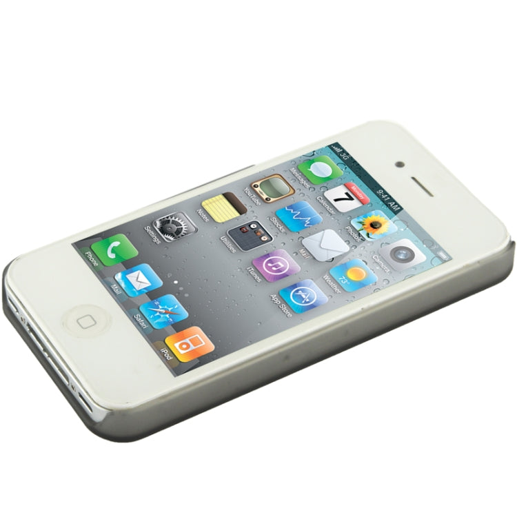 Translucent Frosted Plastic Case with 360 Degree Rotation Angle Adjustment Viewing Holder for iPhone 4 & 4S