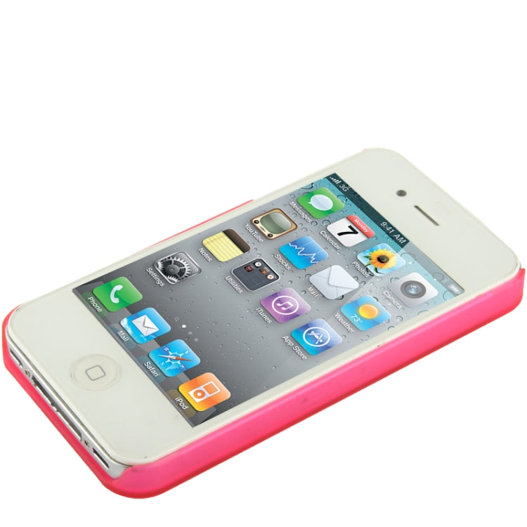 Translucent Frosted Plastic Case with 360 Degree Rotation Angle Adjustment Viewing Holder for iPhone 4 & 4S