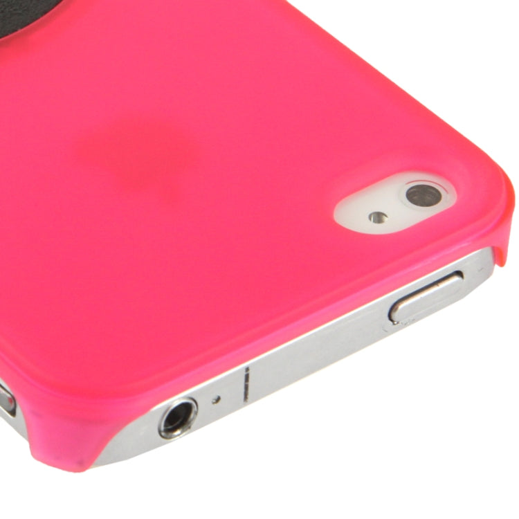 Translucent Frosted Plastic Case with 360 Degree Rotation Angle Adjustment Viewing Holder for iPhone 4 & 4S