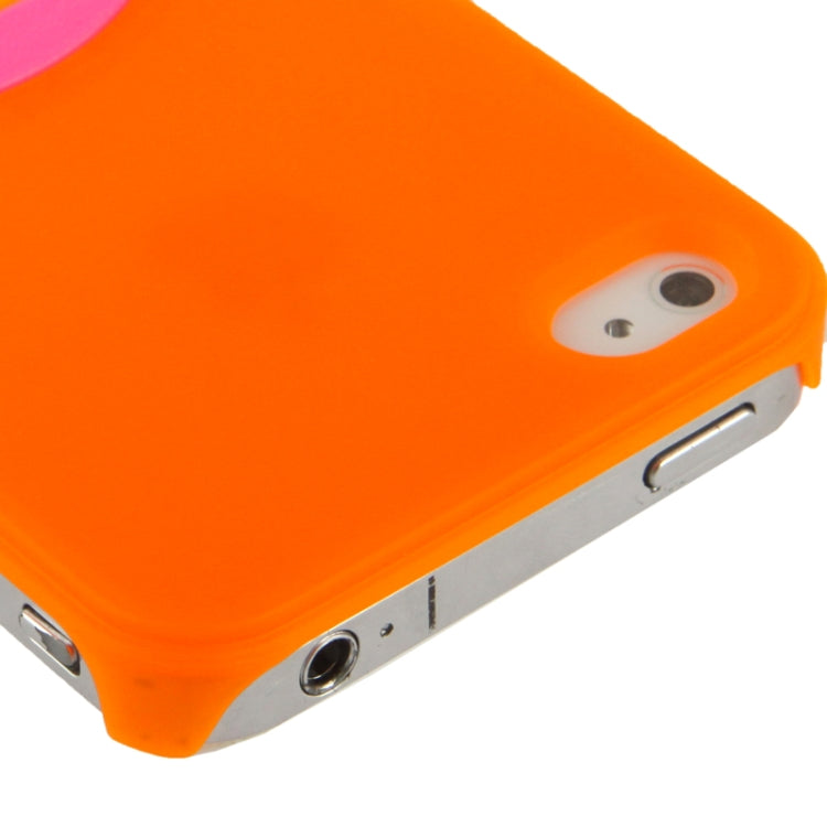 Translucent Frosted Plastic Case with 360 Degree Rotation Angle Adjustment Viewing Holder for iPhone 4 & 4S