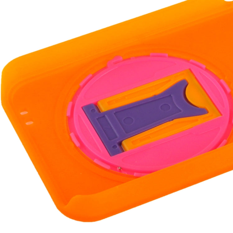 Translucent Frosted Plastic Case with 360 Degree Rotation Angle Adjustment Viewing Holder for iPhone 4 & 4S