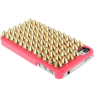 Golden Punk Pyramid Studded Design Studs Rivet Hard Back Case for iPhone 4 & 4S