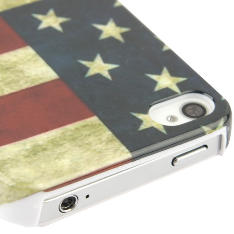 American Flag Pattern Plastic Case for iPhone 4 & 4S