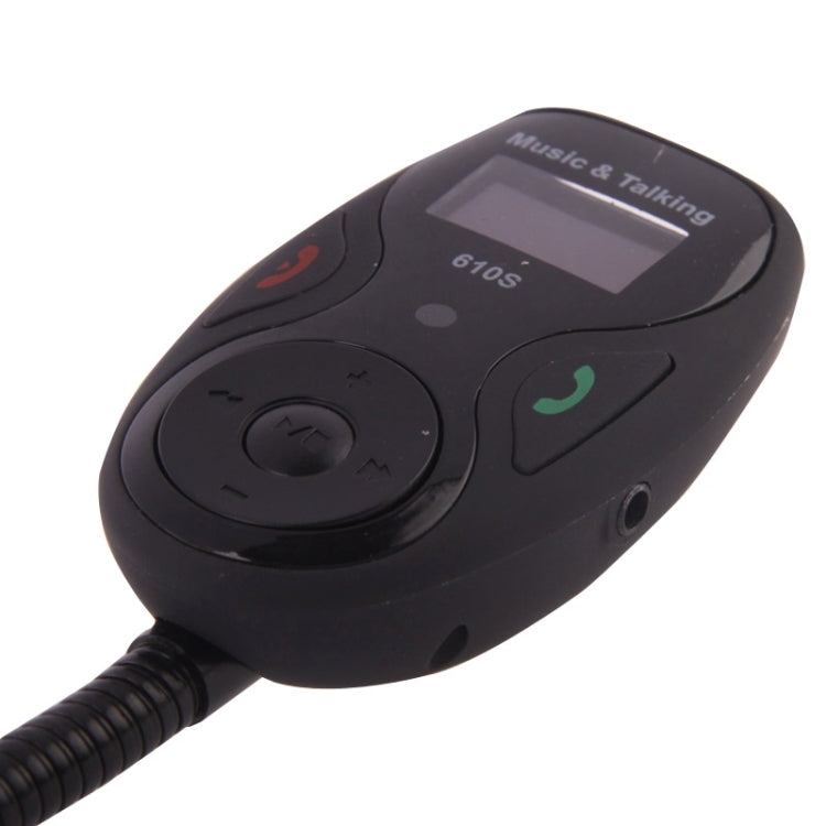 610S Hands-free Car Kit Bluetooth FM Modulator with 21 Keys Remote Controller for iPhone / Samsung / HTC / MP3 Player