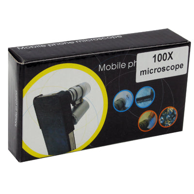 100X Zoom Digital Cell Phone Microscope Maginifier + Back Cover for iPhone 4 & 4S(Black)