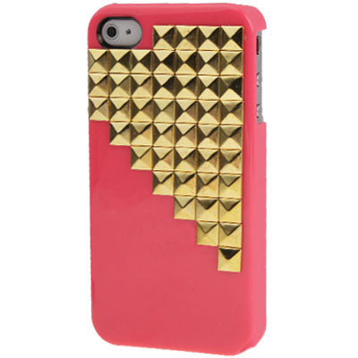 Diamond Style Rivet Plastic Protective Case for iPhone 4 & 4S