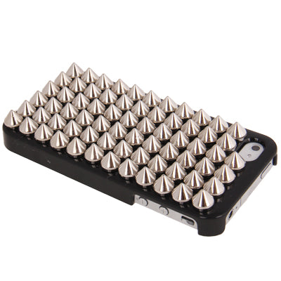 Silver Punk Pyramid Studded Style Studs Rivet Hard Back Case for iPhone 4 & 4S