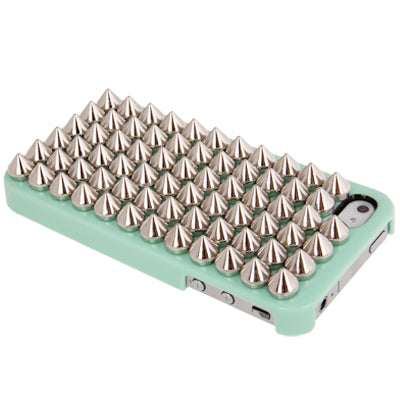 Silver Punk Pyramid Studded Style Studs Rivet Hard Back Case for iPhone 4 & 4S