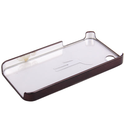 Man Pattern Ultra Thin Plating Border Transparent Plastic Case for iPhone 4 & 4S(Black)