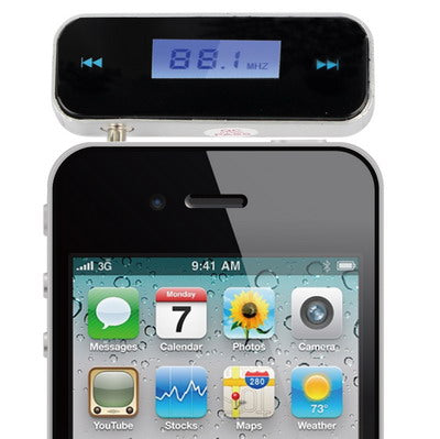 3.5mm In-car Wireless LCD Handsfree FM Transmitter , Built-in Rechargeable Battery for iPhone 4 & 4S / iPhone 5 / iPod Touch Nano / MP3 / Samsung / HTC / Nokia(Black)