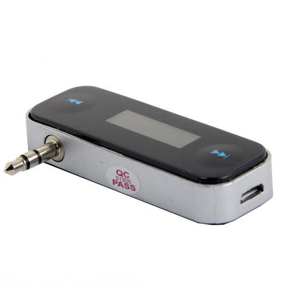 3.5mm In-car Wireless LCD Handsfree FM Transmitter , Built-in Rechargeable Battery for iPhone 4 & 4S / iPhone 5 / iPod Touch Nano / MP3 / Samsung / HTC / Nokia(Black)