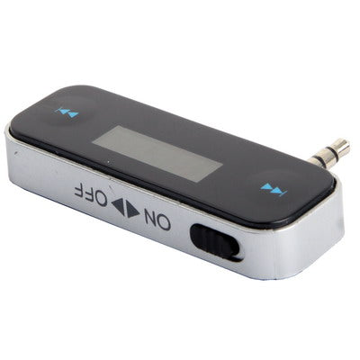 3.5mm In-car Wireless LCD Handsfree FM Transmitter , Built-in Rechargeable Battery for iPhone 4 & 4S / iPhone 5 / iPod Touch Nano / MP3 / Samsung / HTC / Nokia(Black)