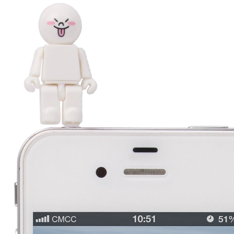 3.5mm Jack Doll Block Style Earphone Anti-dust Plug for iPhone 4S & 4 / iPod / iPad