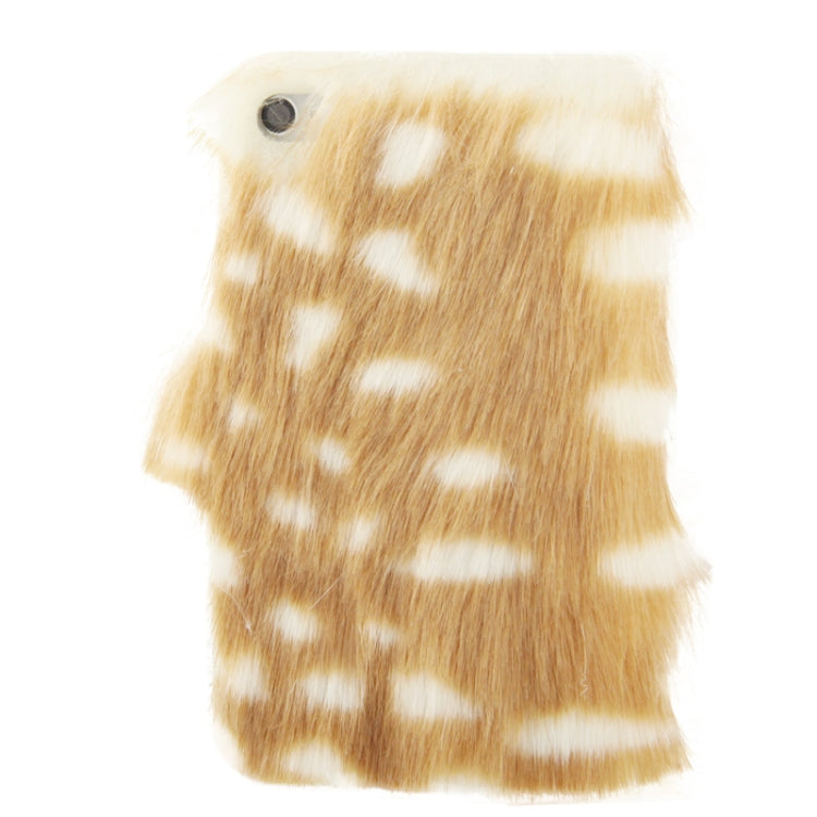 Spots Texture Diamond Encrusted Winter Warm Fur Leather Case with Credit Card Slot & Holder for iPhone 4 & 4S