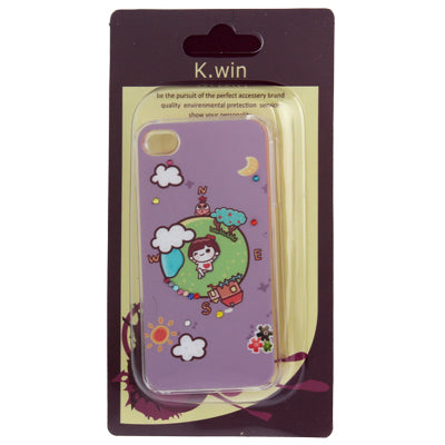 Nice Earth Pattern Diamond Encrusted Plastic Case for iPhone 4 & 4S