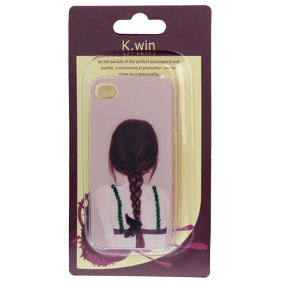 The sight of Girl back Pattern Diamond Encrusted Plastic Case for iPhone 4 & 4S