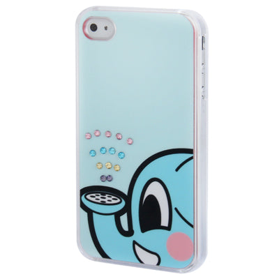 Elephant Pattern Diamond Encrusted Plastic Case for iPhone 4 & 4S