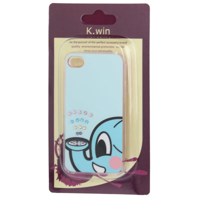 Elephant Pattern Diamond Encrusted Plastic Case for iPhone 4 & 4S