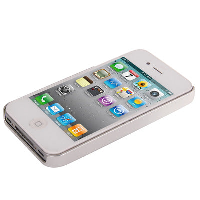 Pure Color Diamond Encrusted Plastic Case with Plating Border for iPhone 4 & 4S