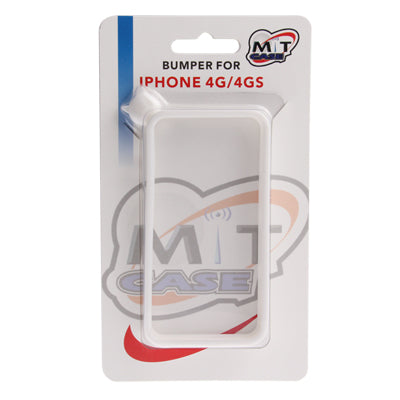Cat Style TPU Bumper Frame Case for iPhone 4 & 4S(White)